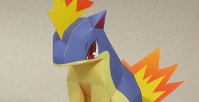 Plantilla papercraft de quilava