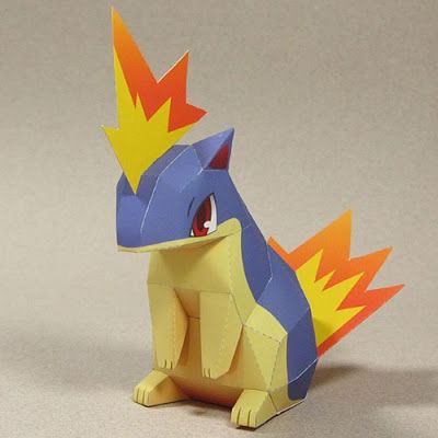 Plantilla papercraft de quilava