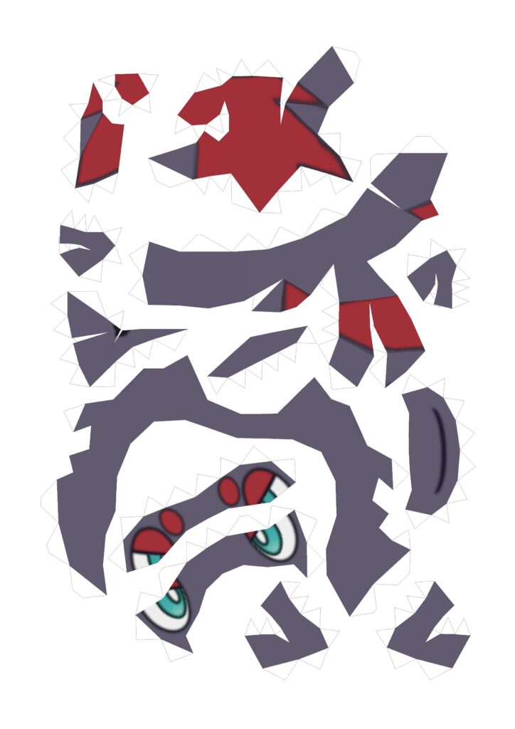 Plantilla papercraft de Zorua
