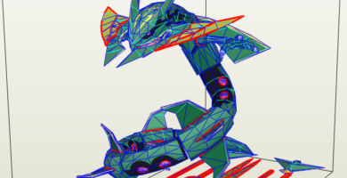 Papercraft de Mega Rayquaza