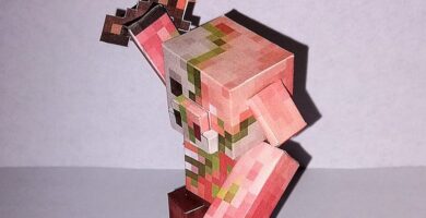 Papercraft de Piglin zombificado