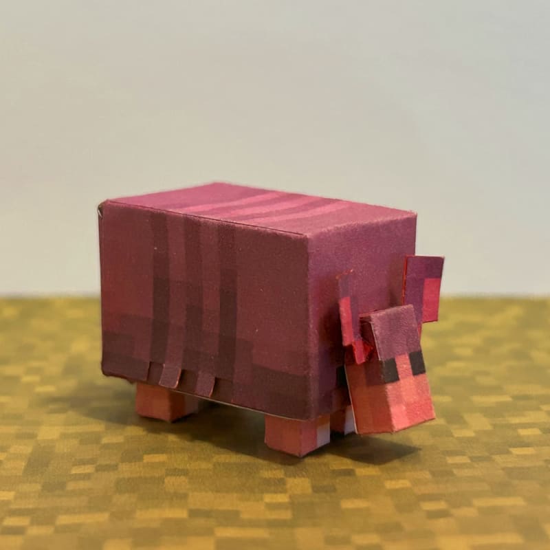 Papercraft de Armadillo de minecraft